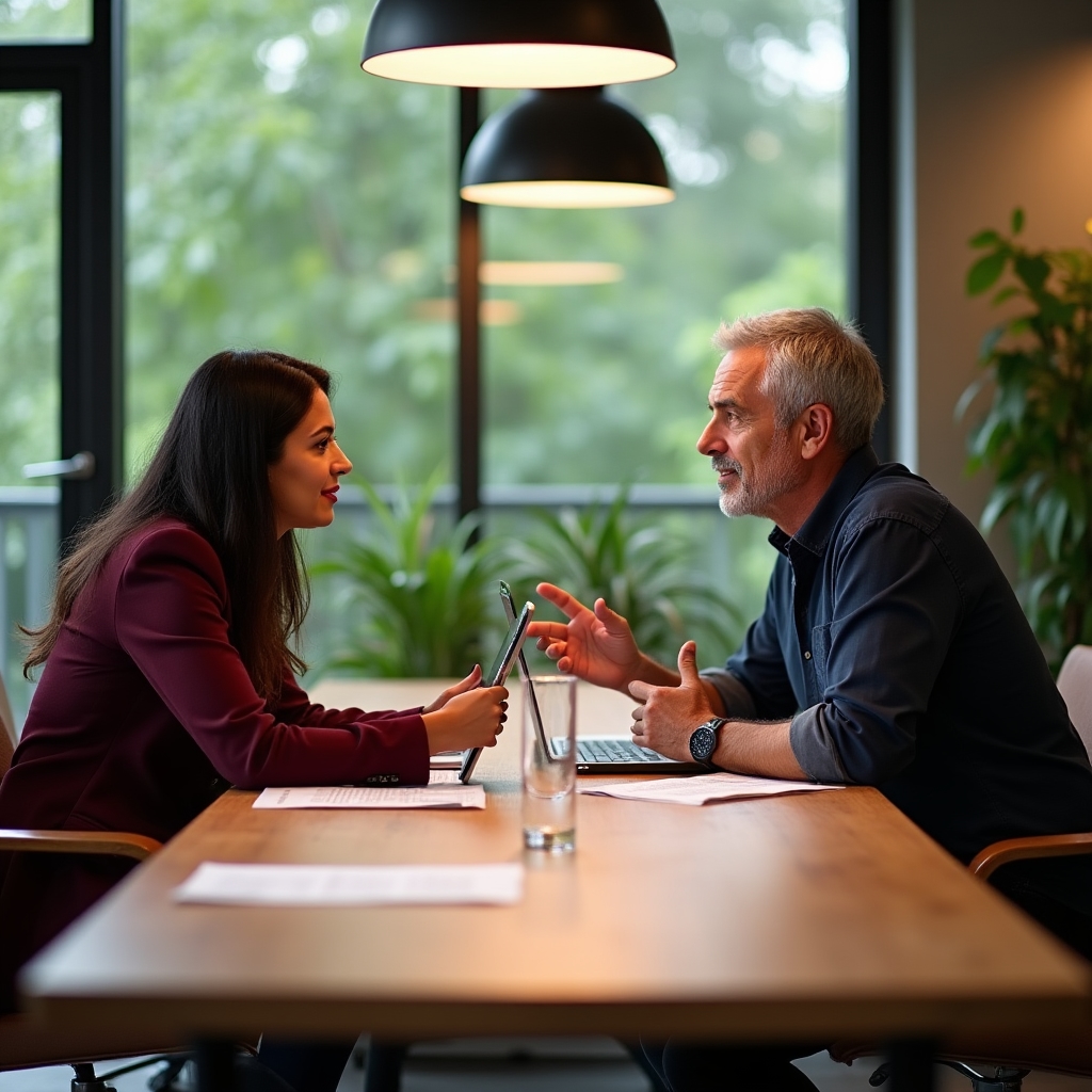 Sessione di briefing tra cliente e team dello studio